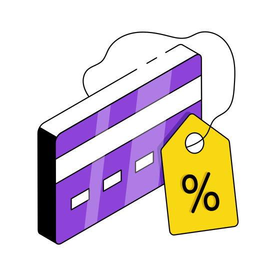 Card Payment Discount, Digital Payment Discount, Discount Card, Discord Coupon, Discount Voucher  illustration