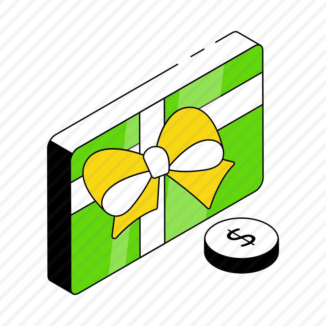 Giftcard, Gift Voucher, Wrapped Card, Gift Certificate, Gift Coupon  preview