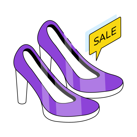Heel Sale, Shoe, Footwear, Footpiece, Footgear,  illustration