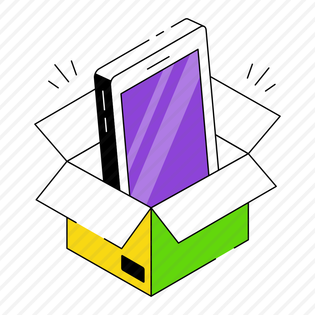 Mobile Parcel, Mobile Package, Mobile Carton, Mobile Box, Smartphone  preview