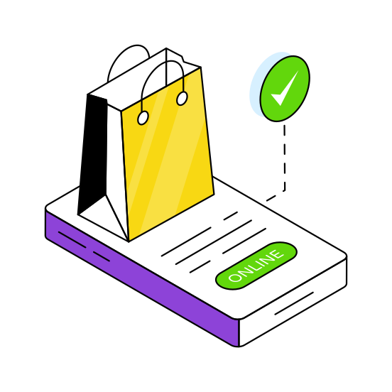 Mobile Shopping, Buy Online, Mcommerce, Online Shopping, Eshopping  illustration