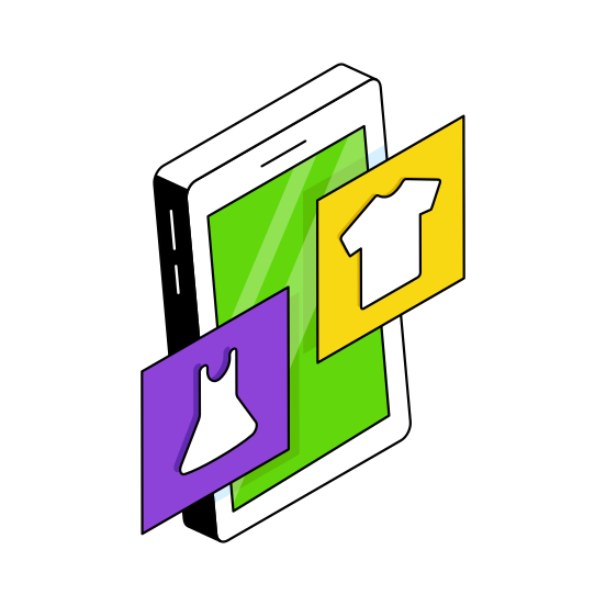 Mobile Shopping, Shopping App, Mcommerce, Online Shopping, Eshopping  illustration