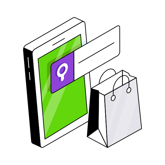 Mobile Shopping, Shopping App, Mcommerce, Search Shopping, Eshopping  illustration