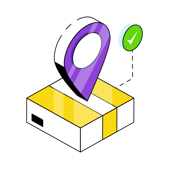 Parcel Location, Package Location, Package Direction, Parcel Tracking, Gps illustration