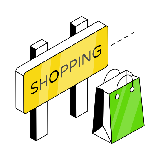 Roadboard, Signboard, Shopping Board, Guideboard, Fingerboard  illustration