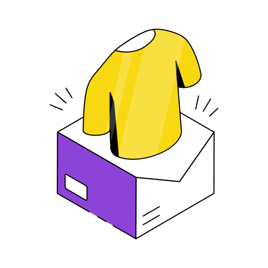 Shirt Parcel, Shirt Package, Cloth, Attire, Commerce  illustration