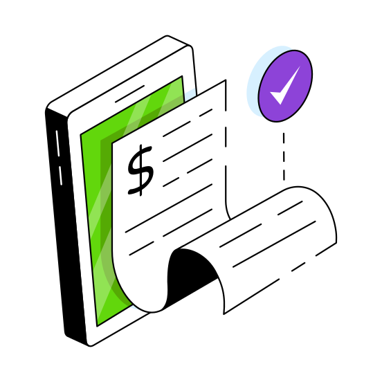 Shopping Bill, Invoice, Receipt, Payment Slip, Commerce illustration