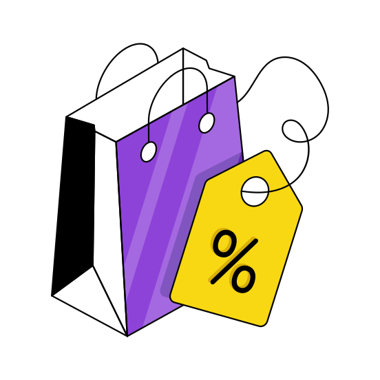 Shopping Discount, Shopping Sale, Shopping Bag, Commerce, Discount Sale,  illustration