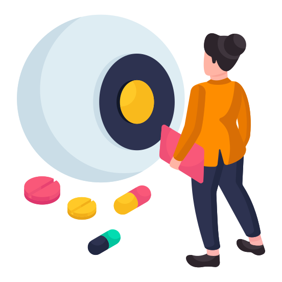 Eye Medicine, Optometry, Retina, Eyeball, Organ illustration