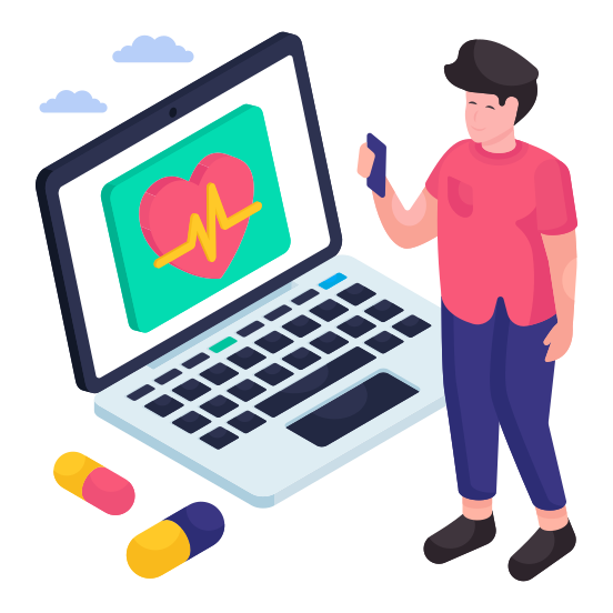 Heart, Heartbeat, Cardio, Cardiology, Online Ecg. illustration