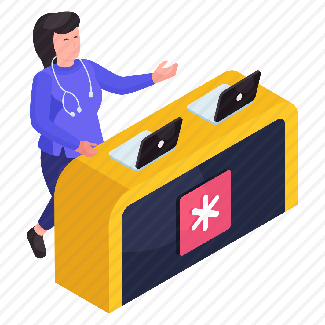 Hospital Reception, Reception Desk, Info Table, Info Desk, Front Desk preview