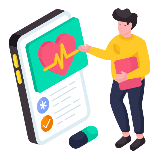 Medical App, Healthcare App, Mobile Medical App, Online Healthcare, Online Medication illustration