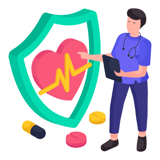 Medical Insurance, Medical Assurance, Medical Security, Medical Protection, Medical Safety illustration