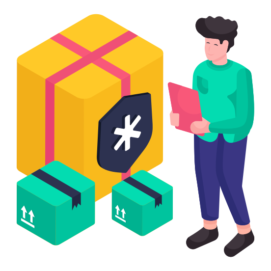 Medical Parcels, Packages, Cartons, Boxes, Cardboards illustration