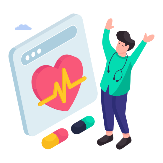 Medical Website, Healthcare Website, Web Medication, Online Healthcare, Online Medication, illustration