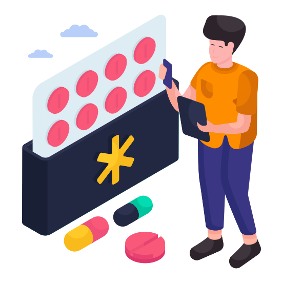 Pills Strip, Tablets Strip, Capsule Strip, Pills Blister, Medicine illustration