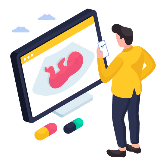 Ultrasound, Sonography, Ultrasonography, Ecography, Sonogram, illustration