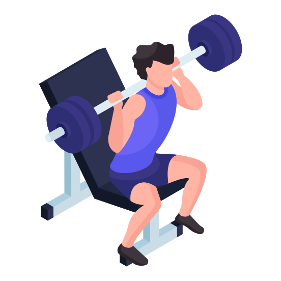 Barbell, Bodybuilder, Weightlifting, Halters, Dumbbells illustration