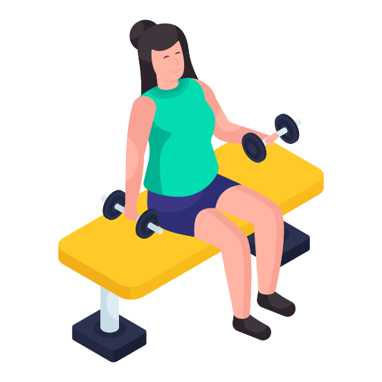 Barbell, Female Lifting Weight, Weightlifting, Halters, Dumbbells illustration