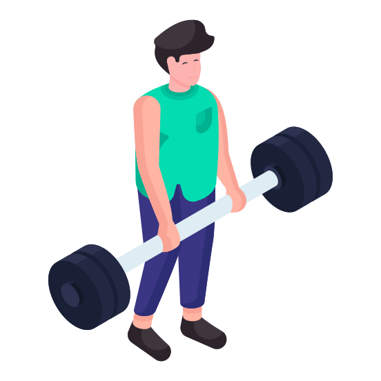 Barbell, Gymnast, Weightlifting, Powerlifting, Dumbbells illustration