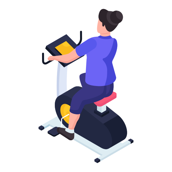 Exercise Bike, Workout, Fitness, Ergometer, Gymnast  illustration