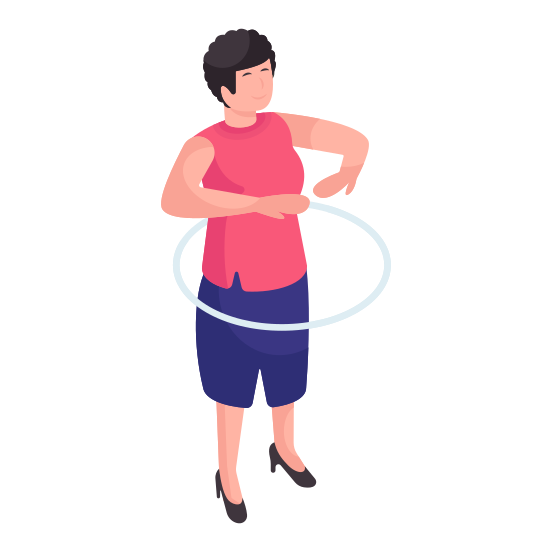 Hula Hoop, Hoop Dance, Hawaiian Dance, Sports, Activity  illustration