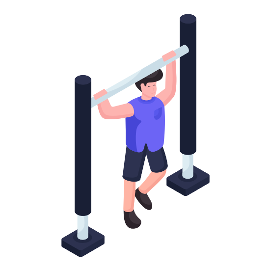 Pull Up, Chin Up, Exercise, Workout, Fitness  illustration