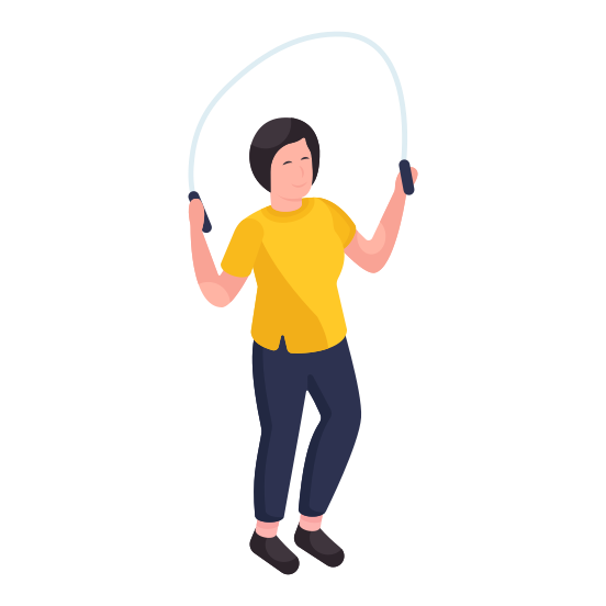 Skipping Rope, Jumping Rope, Exercise, Fitness, Workout illustration