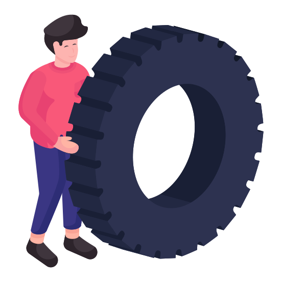 Tyre Exercise, Fitness, Workout, Flipping Tyre, Physical Activity  illustration