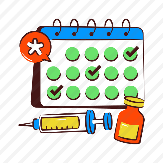 Doctor Appointment, Vaccination Calendar, Planner, Almanac, Medical Schedule, preview