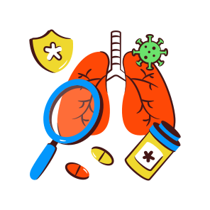 Lungs Checkup, Respiratory Organ, Human Organ, Internal Anatomy, Biology, icon