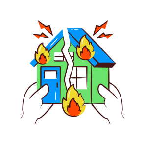 Home Fire, House Fire, Home Accident, House Accident, Fire Disaster, icon
