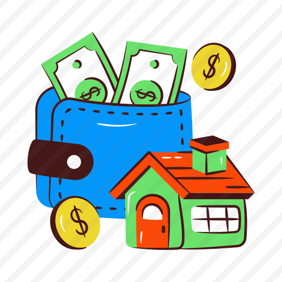 Home Payment, House Payment, Property Payment, Real Estate Payment, Cash Payment,vector preview