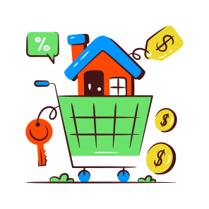 Home Shopping, House Shopping, Buy Home, Purchase Home, Commercial icon