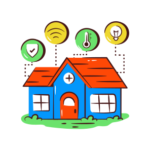 Smart Home, Smart House, Internet Of Things, Iot, Smart Building icon