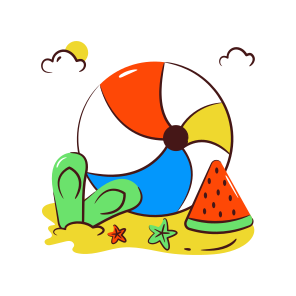 Beach Accessories, Beach Fun, Beach Enjoyment, Beach Ball, Summer Fun, icon