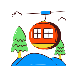Cable Car, Ropeway, Chairlift, Cable Car Cabin, Traveling icon