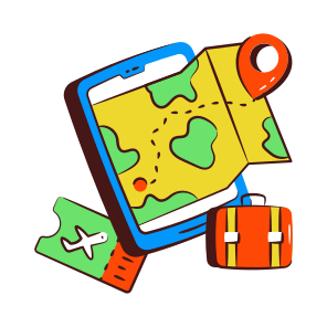Mobile Map, Location, Direction, Gps, Navigation icon