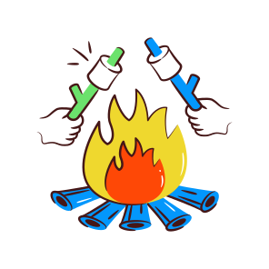 Roasting Marshmallows, Outdoor Cooking, Campfire, Bonfire, Fried Marshmallows icon
