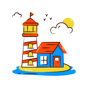 Sea Tower, Watchhouse, Lighthouse, Sea Beacon, Navigation Building, icon