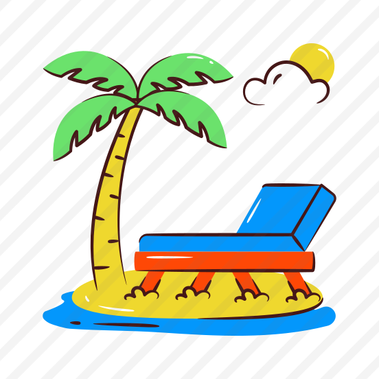 Sunbed, Deck Chair, Tanning Bed, Lounger, Solarium,icons preview