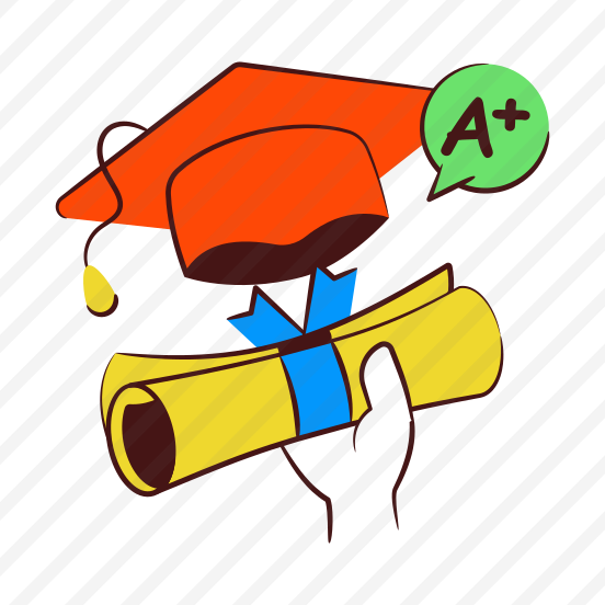 Certificate, Degree, Diploma, Exam Passed, Graduation,icons preview