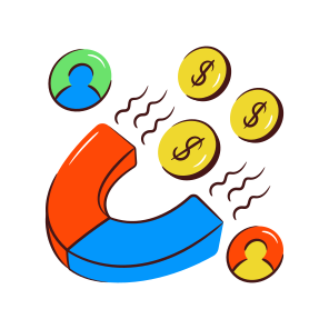 Attract Money, Attract Cash, Attract Dollar, Appeal Money, Appeal Cash, icon