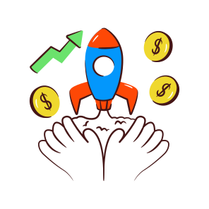 Business Launch, Financial Launch, Financial Startup, Business Startup, Money Launch icon