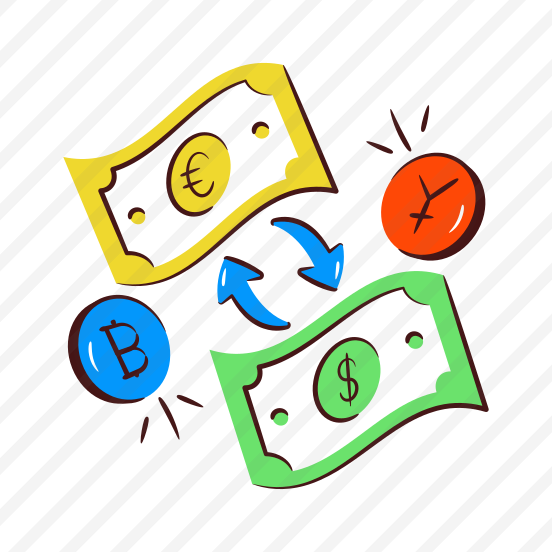 Currency Exchange, Money Exchange, Financial Exchange, Forex, Foreign Exchange,icons preview