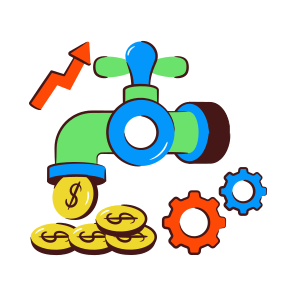 Dollar Tap, Money Tap, Currency Tap, Cash Tap, Financial Faucet icon