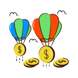 Financial Balloons, Parachute Money, Dollar Balloon, Money Freedom, Financial Freedom, icon