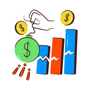 Financial Crisis, Financial Loss, Business Crisis, Business Loss, Infographic, icon