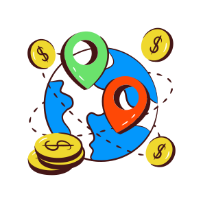 Global Money, Global Economy, Global Investment Location, Global Currency, Worldwide Investment icon