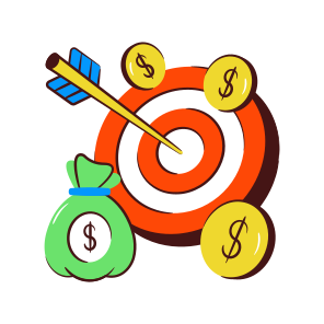 Money Target, Dollar Target, Financial Target, Money Goal, Cash Target icon